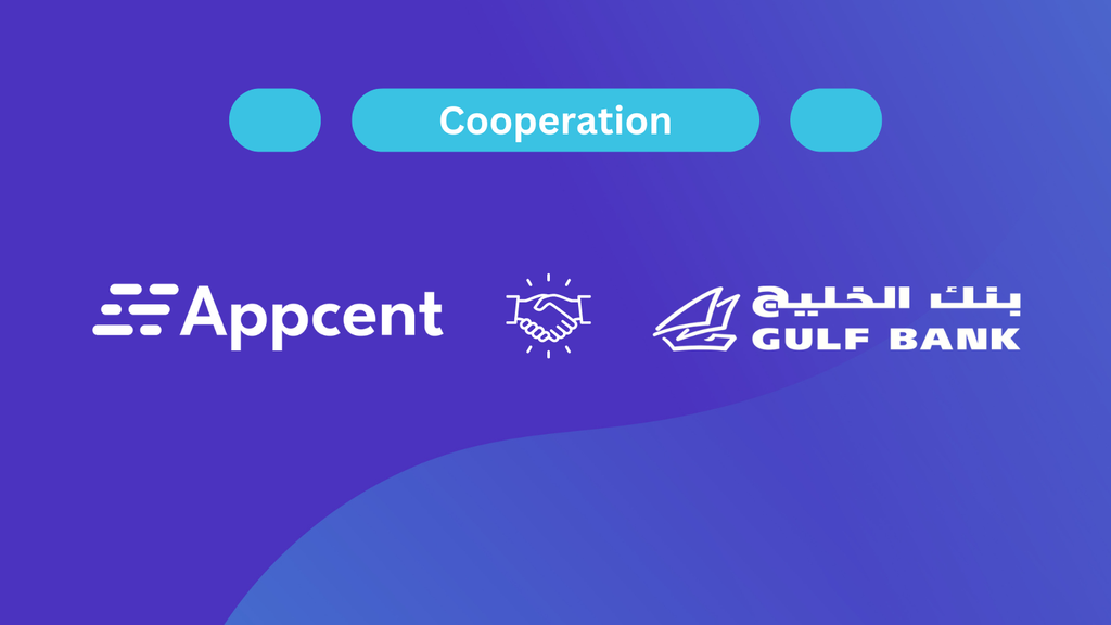 appcent collaboration with gulf bank banner